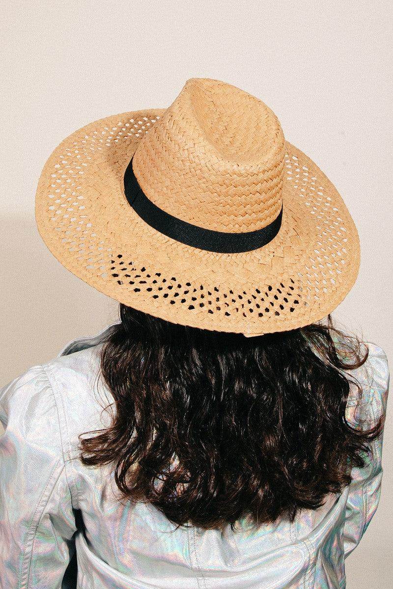 Fame Basket Weave Straw Sun Hat for Stylish Sun Protection