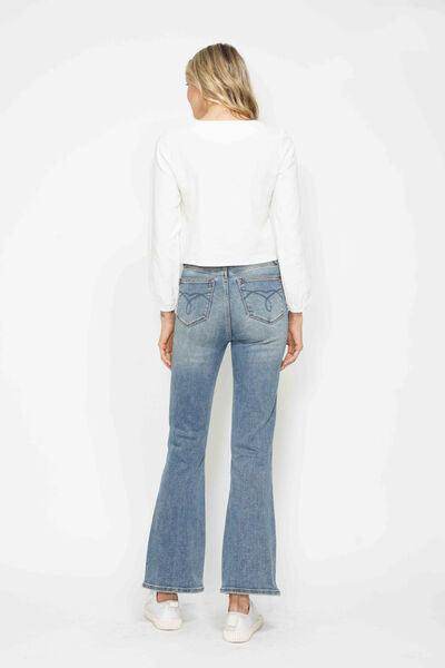 Judy Blue Full Size Tummy Control Back Embroidered Bootcut Jeans Plus Size