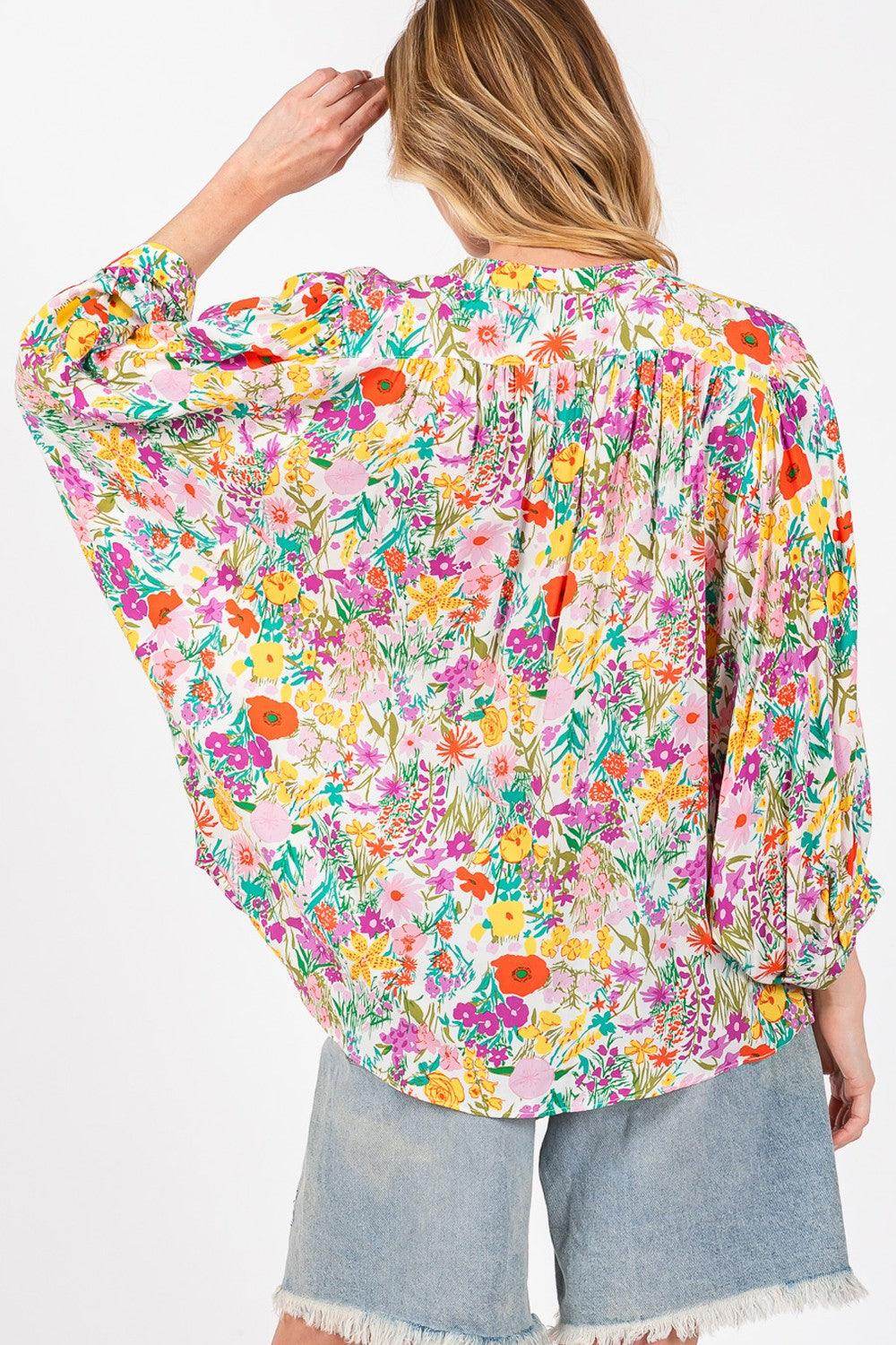 SAGE + FIG Button Down Floral Shirt for Stylish Women