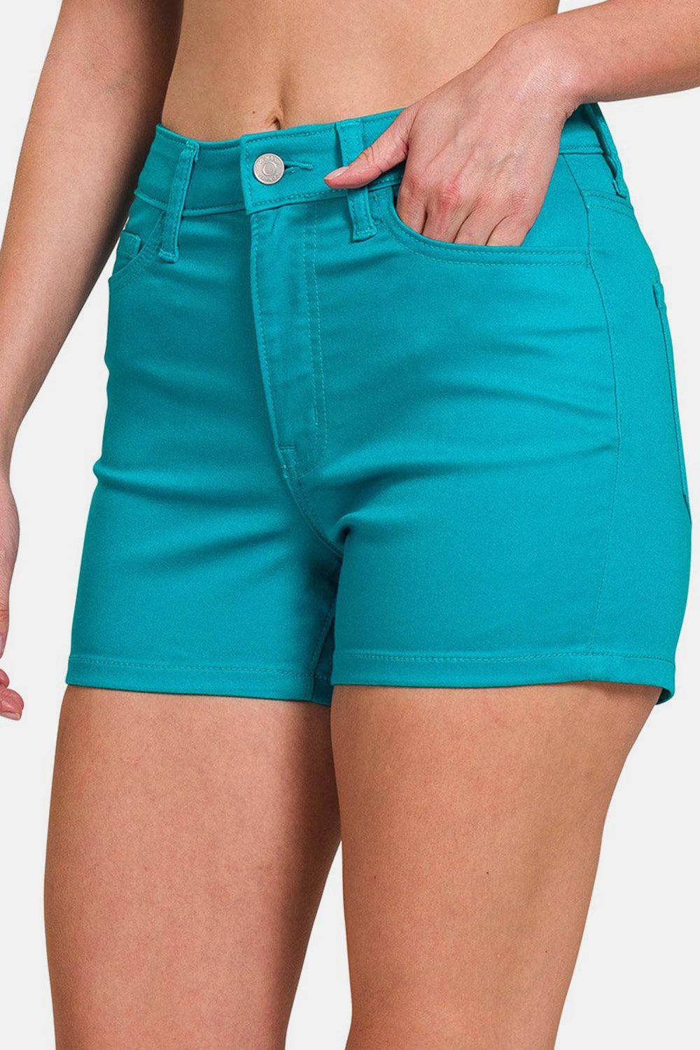 Zenana High Waist Denim Shorts for Women Summer Style