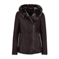 Women’s Hooded Fur Shearling Long Jacket
