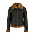 Women’s RAF B3 Flying Bomber Aviator Style Shearling Leather Jacket