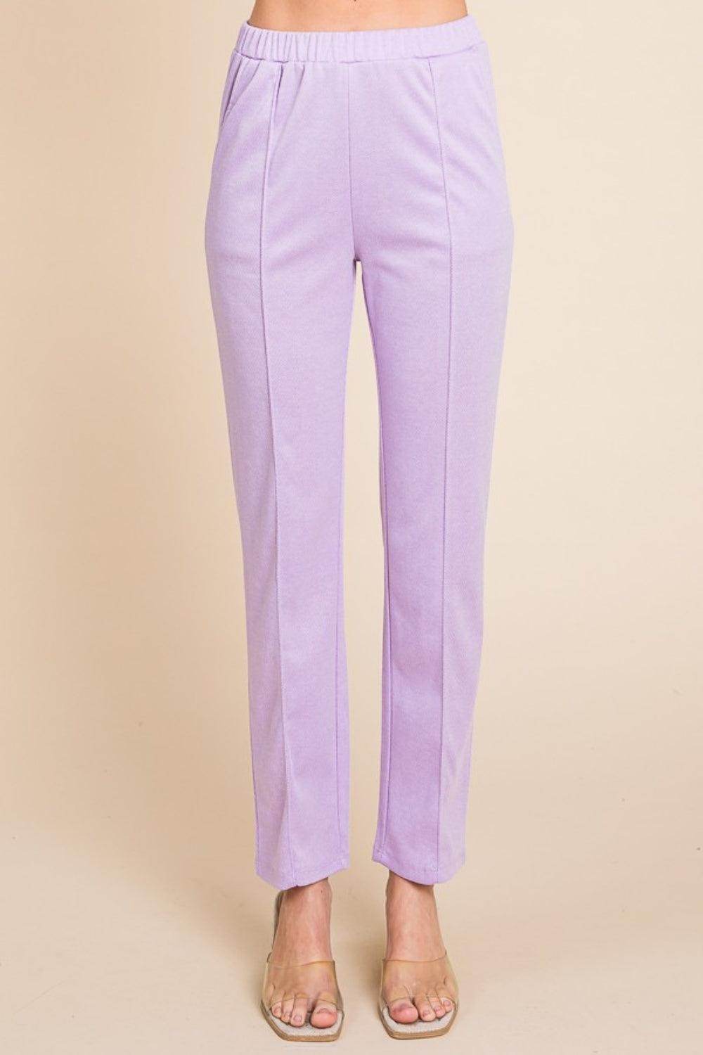 Culture Code Full Size Pin Tuck Detail Slim Pants for Style