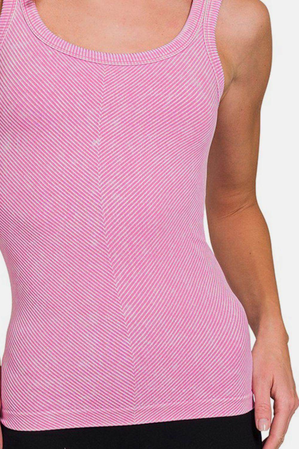 Zenana Ribbed Scoop Neck Tank for Effortless Style
