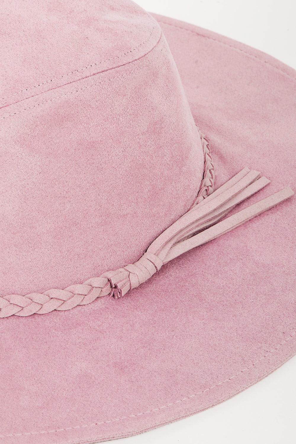 Fame Braided Faux Suede Hat for Chic Style and Comfort