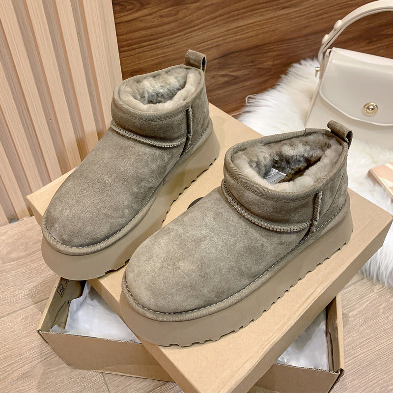 Women’s Muffin Thick Sole Snow Boots – Warm Outdoor Winter Boots