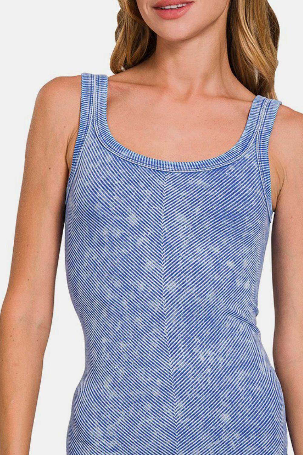 Zenana Ribbed Scoop Neck Tank for Layering and Style