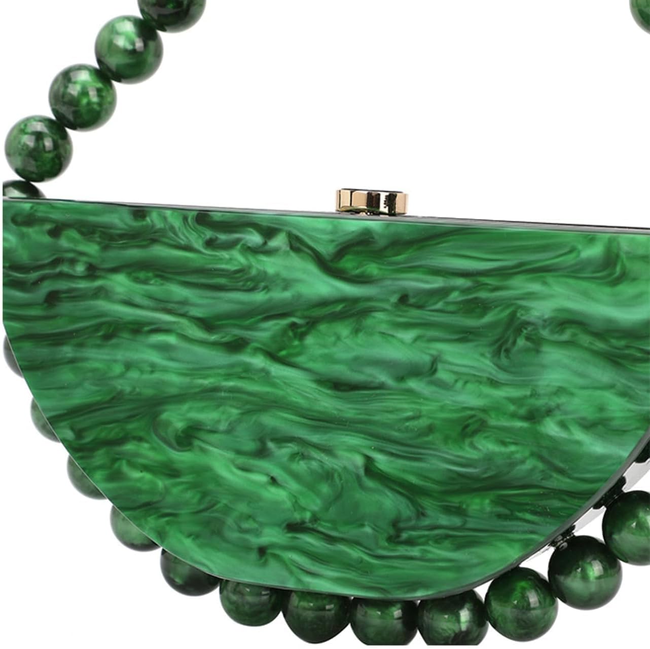 Jusavie Acrylic Clutch Purses for Women Cute Bead Evening Handbag Chic Trendy Evening Clutch Bag for Party Prom Wedding 2026