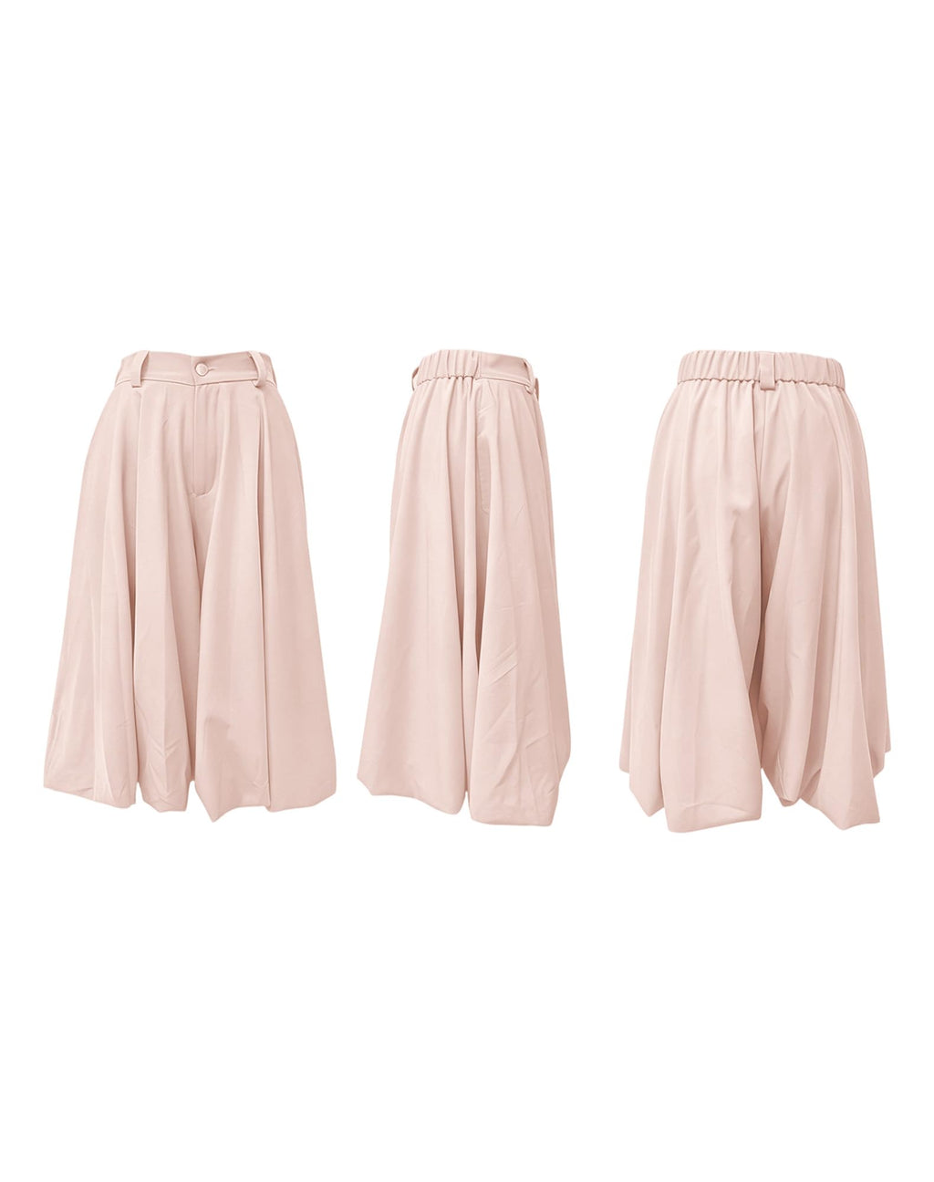 Women's Wide Leg Capri Pants Baggy Pleated Cropped Bubble Pants | High Waisted,with Pockets,Casual,Soft and Lightweight,Skirt Pants,Lantern Balloon Pants