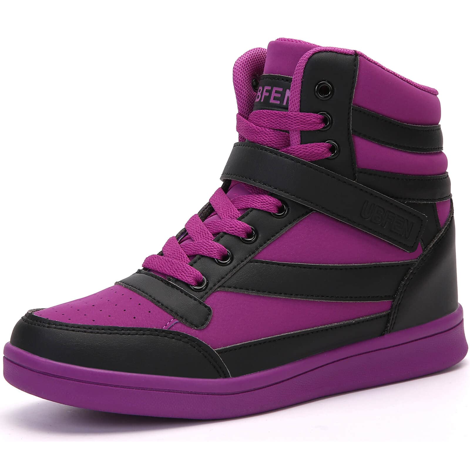 UBFEN Womens High Top Sneakers with Hidden Wedge Heel Ankle Support Boots | 2 Inch Height Increase, Retro Style, Comfortable, Platform, Suitable For Commuting, Shopping, Travel, Casual, Daily Wear