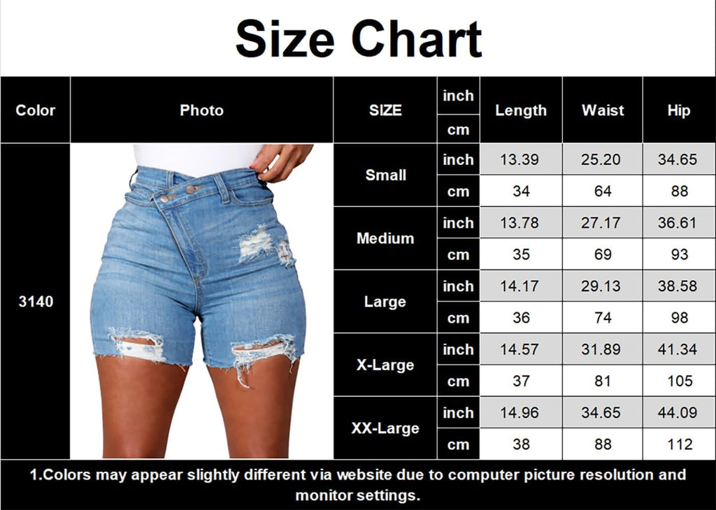 Women's Denim Shorts High Waisted Frayed Raw Hem Ripped Short Jeans | Fringe,Summer,Stretchy,with Pockets