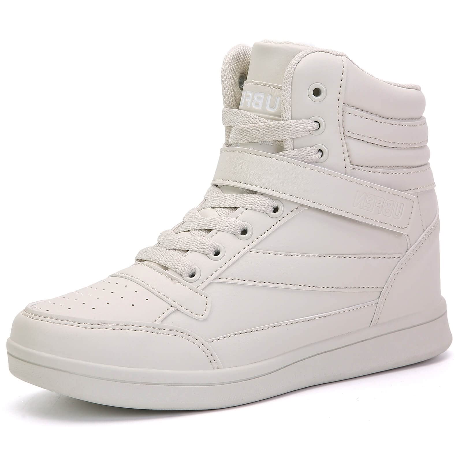 UBFEN Womens High Top Sneakers with Hidden Wedge Heel Ankle Support Boots | 2 Inch Height Increase, Retro Style, Comfortable, Platform, Suitable For Commuting, Shopping, Travel, Casual, Daily Wear