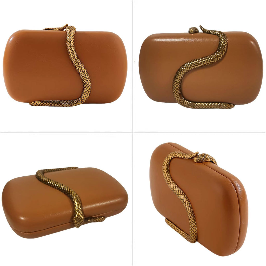 PU Leather Handbag Detachable Chain Crossbody Shoulder Evening Bag Clutch Purse for Women Formal Wedding Party Prom