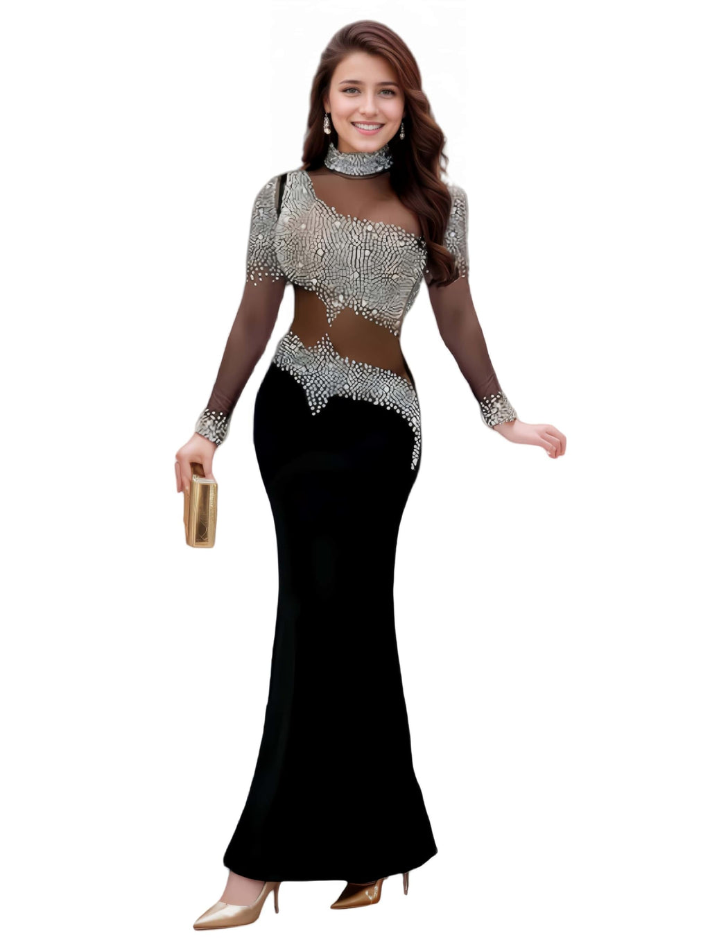 Figdaw Elegant Long Prom Dresses Sexy Evening Gowns for Women Formal Events 2025