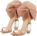 FSJ Women Open Toe Stylish Sandals Ankle Strap Chunky Block High Thick Heels Wedding Party Ballroom Shoes Size 4-15 US