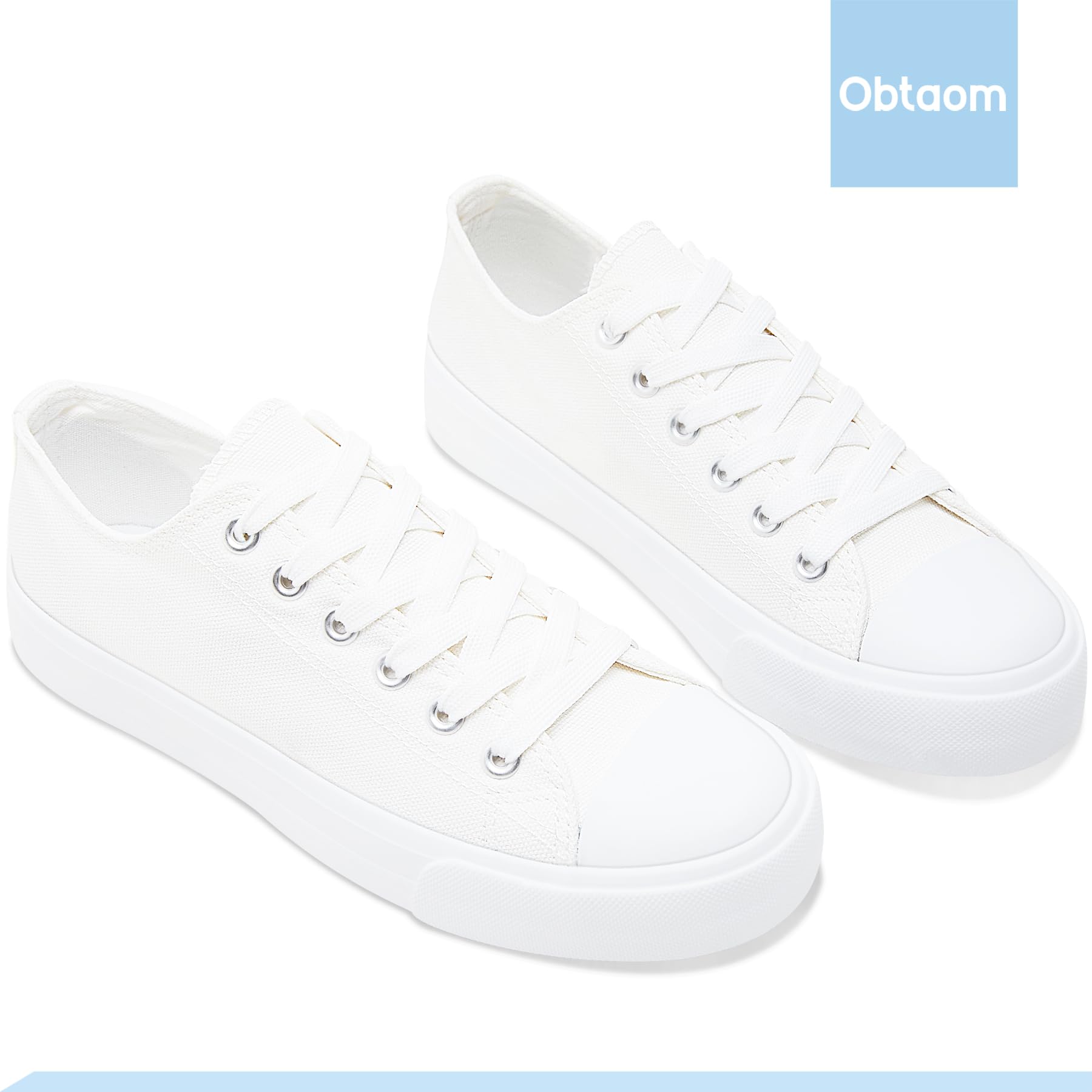 Obtaom Unisex Canvas Shoes Low Top Fashion Sneakers Slip on Walking Shoe