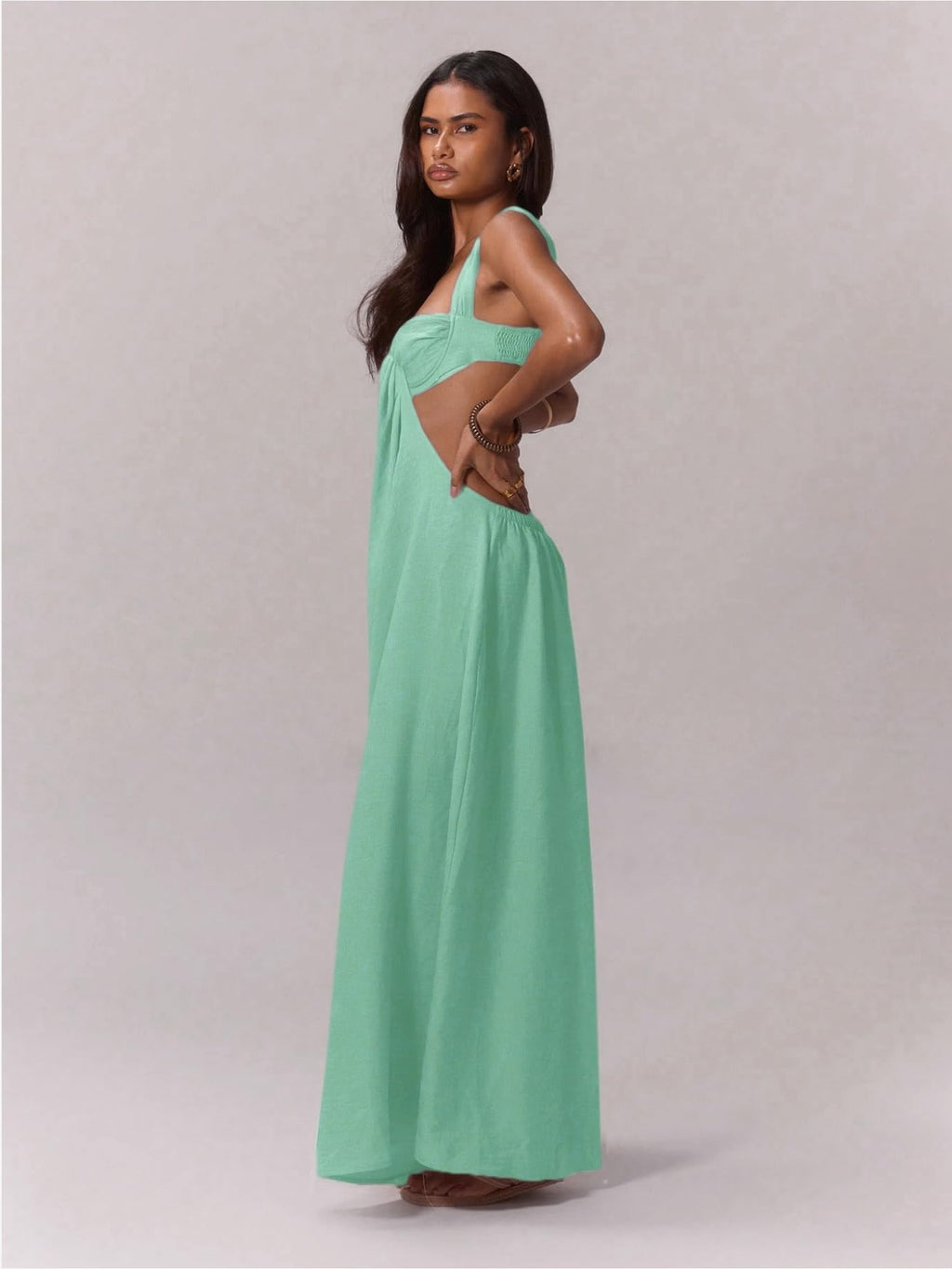 REASERAL Womens Casual Jumpsuit Halter Hollow Out Backless Top Wide Leg Pants Summer Vacation Jumpsuit
