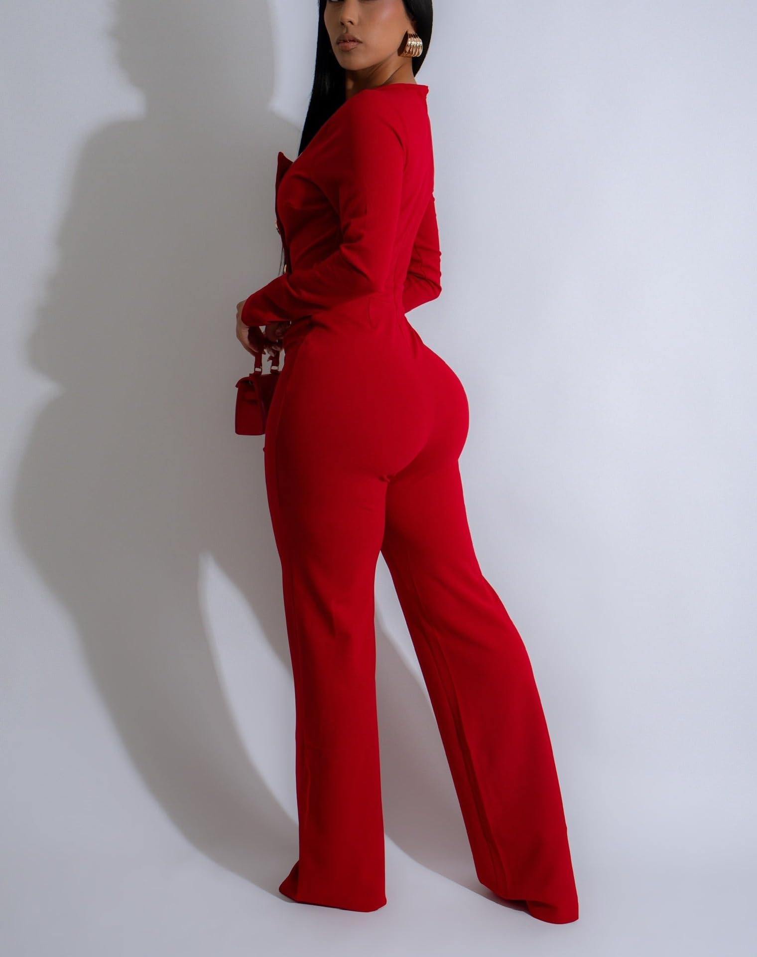 Elegant Jumpsuit for Women Dressy Sexy Plus Size Wide Leg Pant Suit One Piece Party Outfits