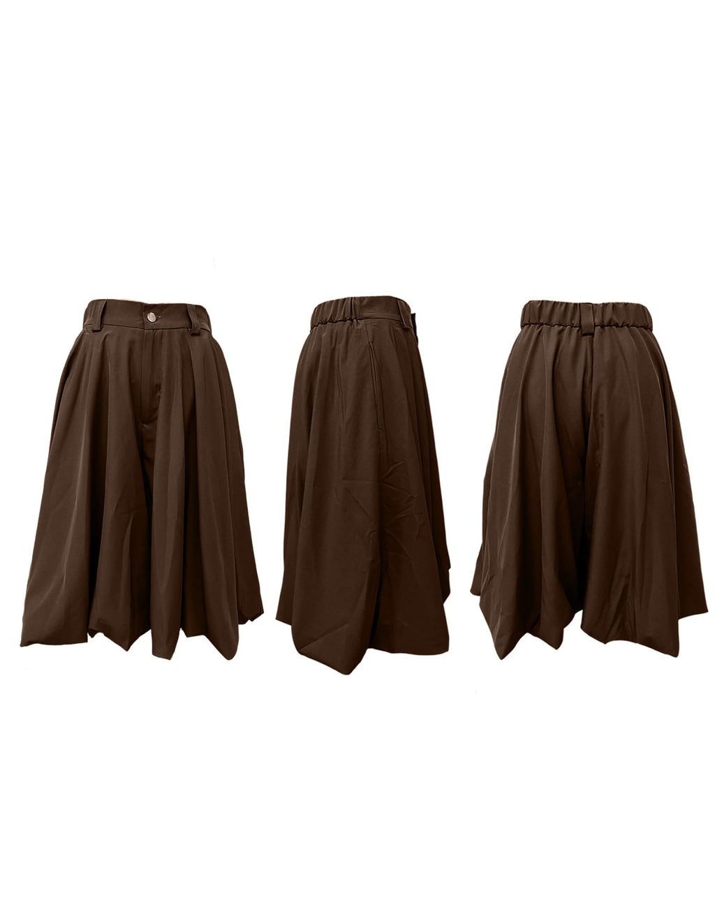 Women's Wide Leg Capri Pants Baggy Pleated Cropped Bubble Pants | High Waisted,with Pockets,Casual,Soft and Lightweight,Skirt Pants,Lantern Balloon Pants