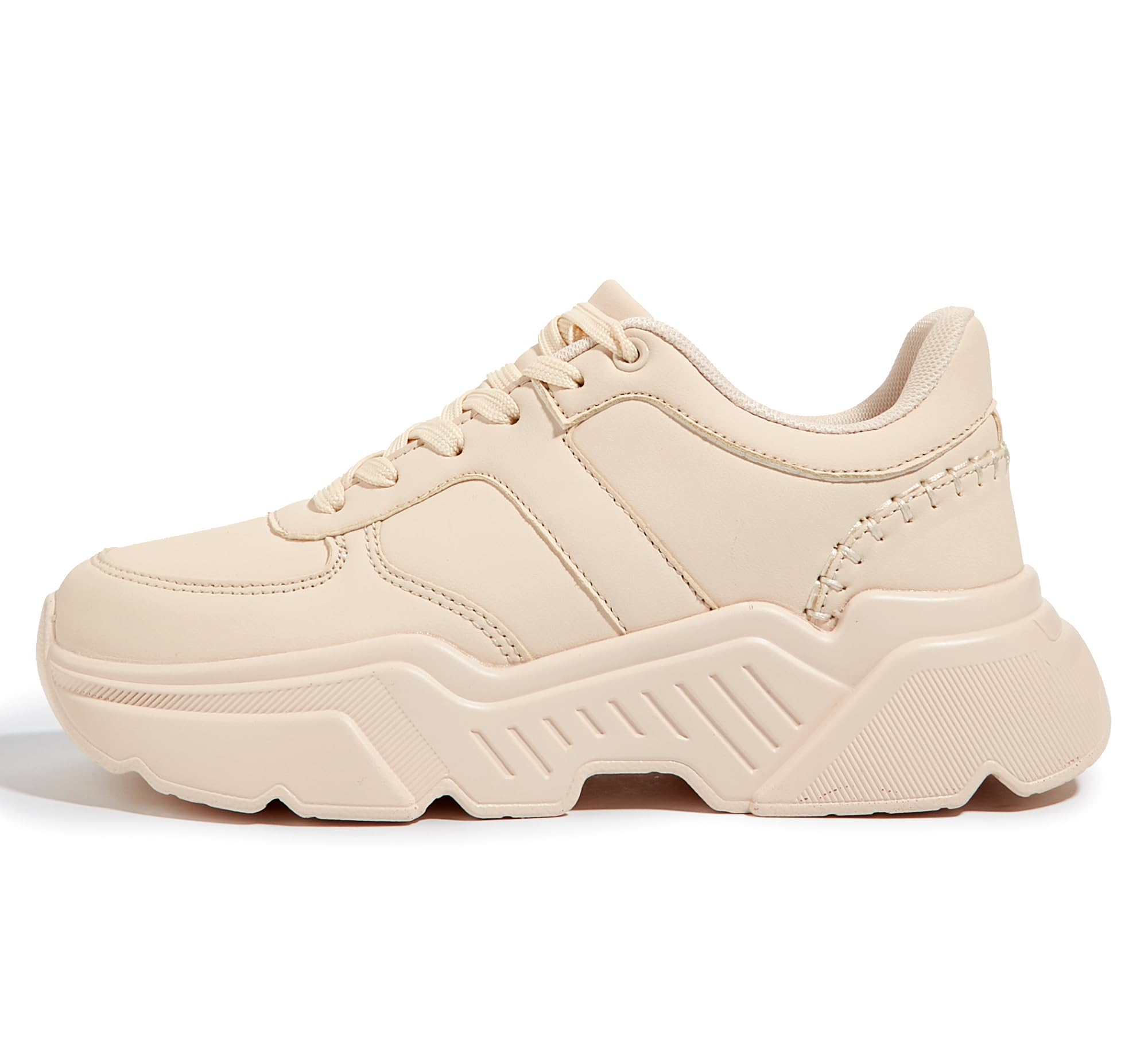BELOS Women Platform Chunky Sneakers Fashion Dad Sneakers | Casual Lace Up Comfortable Lightweigt Walking Shoes