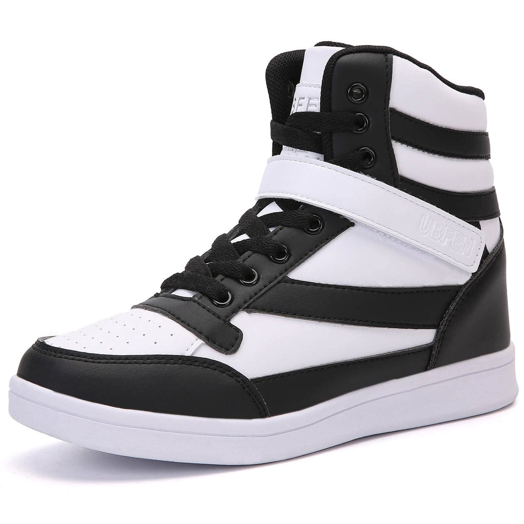 UBFEN Womens High Top Sneakers with Hidden Wedge Heel Ankle Support Boots | 2 Inch Height Increase, Retro Style, Comfortable, Platform, Suitable For Commuting, Shopping, Travel, Casual, Daily Wear