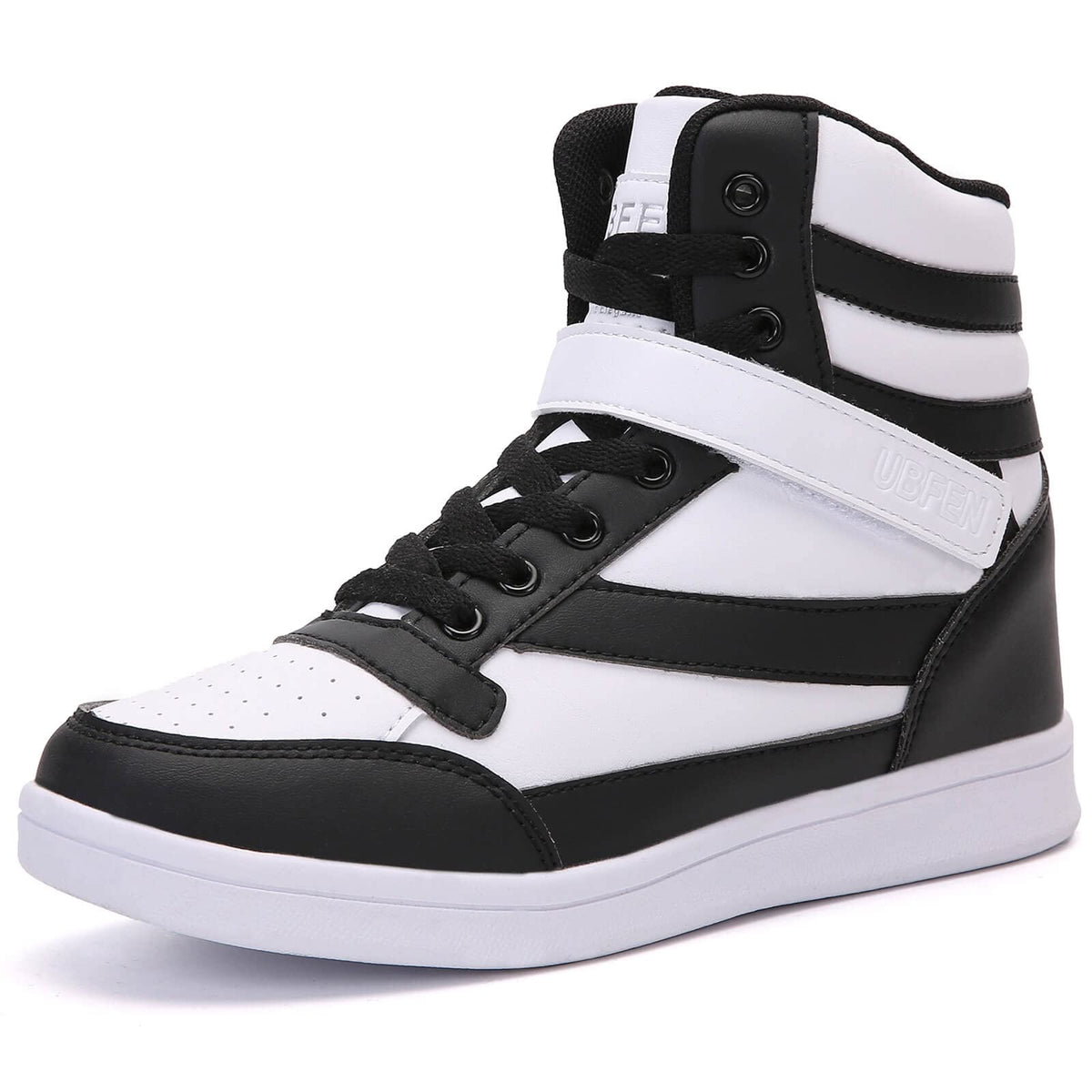 UBFEN Womens High Top Sneakers with Hidden Wedge Heel Ankle Support Boots | 2 Inch Height Increase, Retro Style, Comfortable, Platform, Suitable For Commuting, Shopping, Travel, Casual, Daily Wear