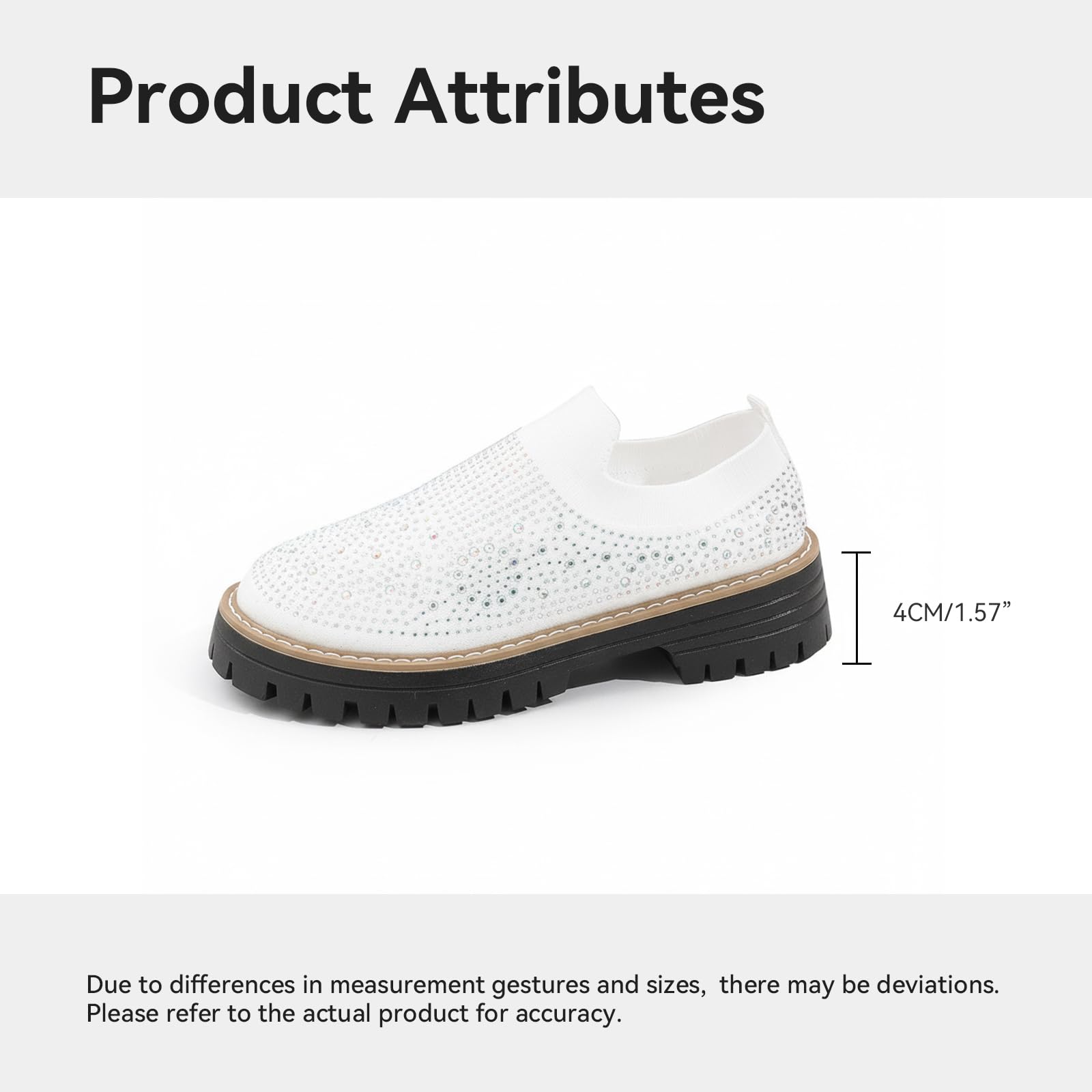 Women's Knit Rhinestone Platform Sock Sneakers Breathable Mesh Round Toe Slip On Lug Sole Loafers Lightweight Walking Sport Casual Shoes