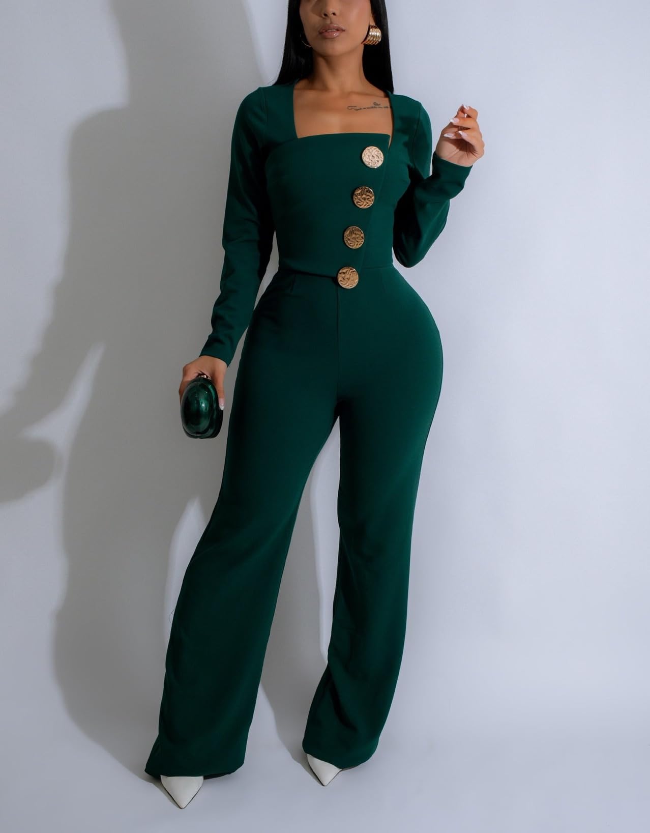 Elegant Jumpsuit for Women Dressy Sexy Plus Size Wide Leg Pant Suit One Piece Party Outfits