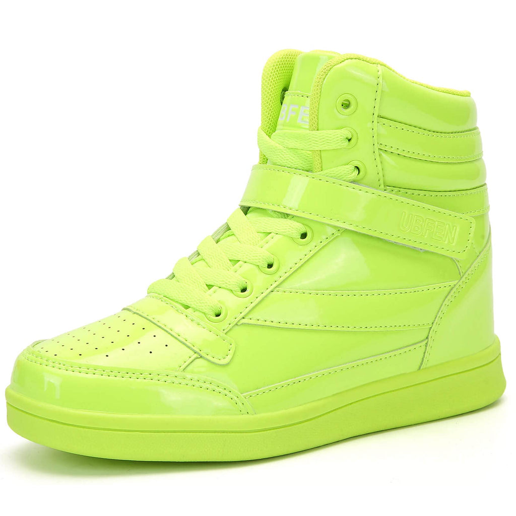 UBFEN Womens High Top Sneakers with Hidden Wedge Heel Ankle Support Boots | 2 Inch Height Increase, Retro Style, Comfortable, Platform, Suitable For Commuting, Shopping, Travel, Casual, Daily Wear