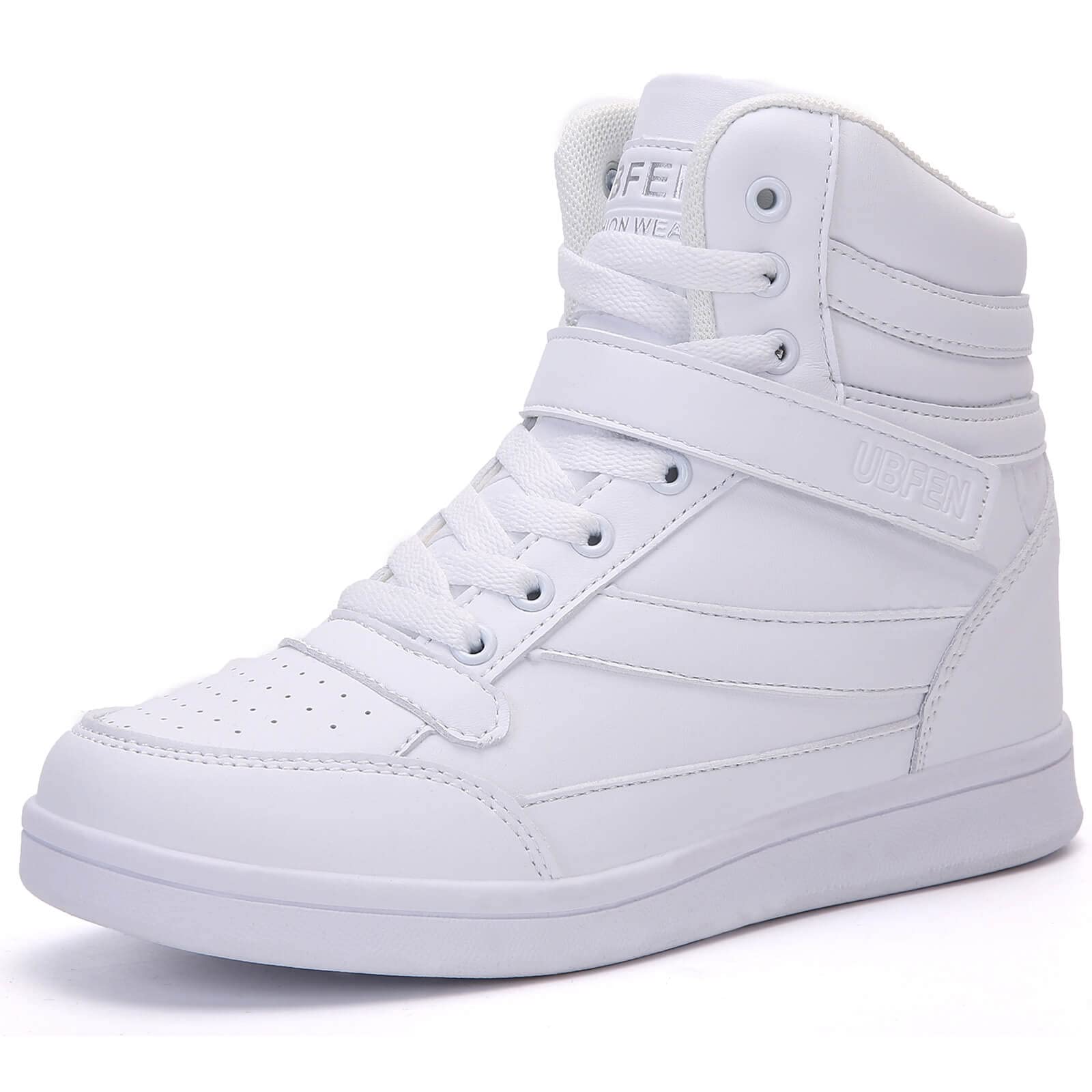 UBFEN Womens High Top Sneakers with Hidden Wedge Heel Ankle Support Boots | 2 Inch Height Increase, Retro Style, Comfortable, Platform, Suitable For Commuting, Shopping, Travel, Casual, Daily Wear