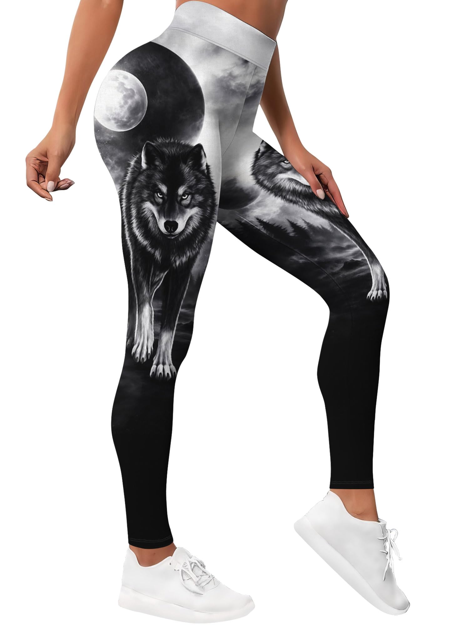 PAGYMO Printed Leggings for Women Crazy High Waisted Running Yoga Pants | Graphic print, cute crazy colorful pattern, high waisted leggings, athletic workout gym running yoga pants