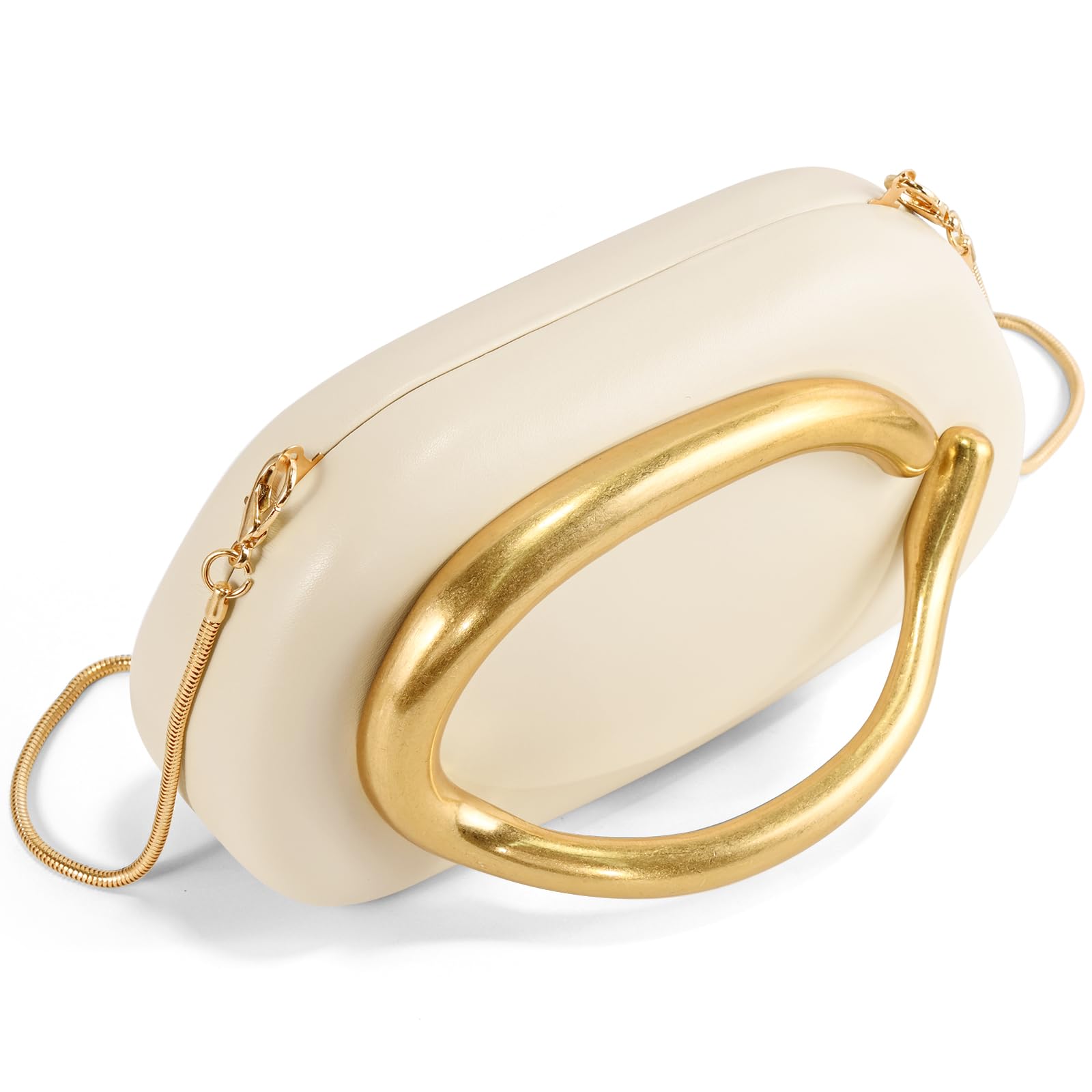 Clutch Purses for Women Formal, PU Leather/Marble Acrylic Evening Bags with Chain, Trendy Metal Handle Purses 2025