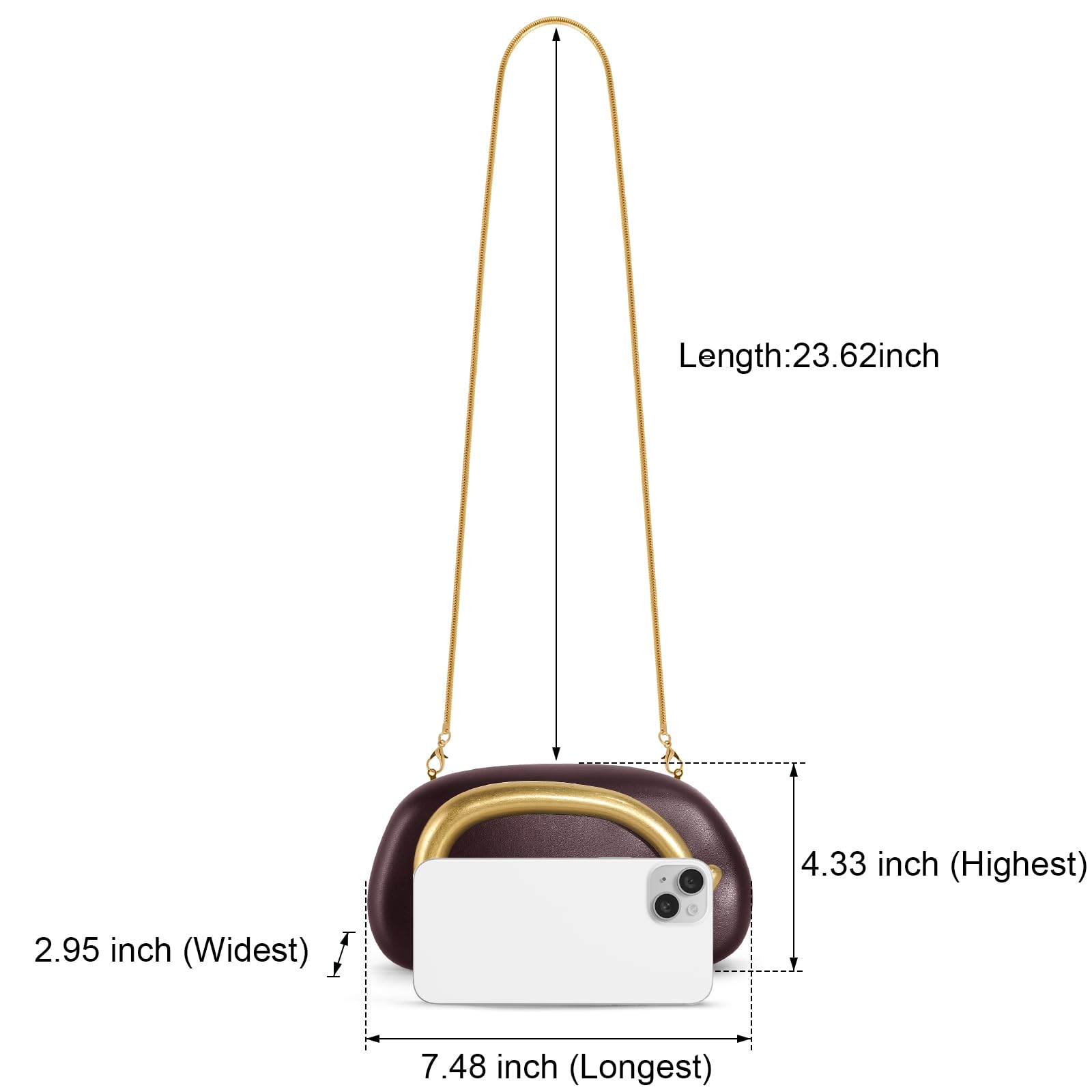 Clutch Purses for Women Formal, PU Leather/Marble Acrylic Evening Bags with Chain, Trendy Metal Handle Purses 2025