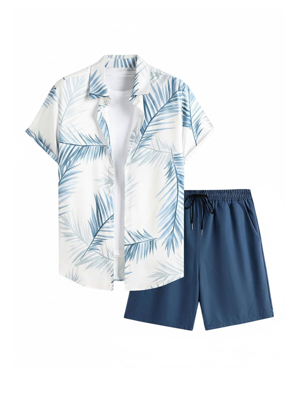 GORGLITTER Men's Beach Cruise Vacation Outfits Floral Shirt and Shorts Sets | Short Sleeve Button Up, Matching Hawaiian Outfits for Couples, Resort Wear