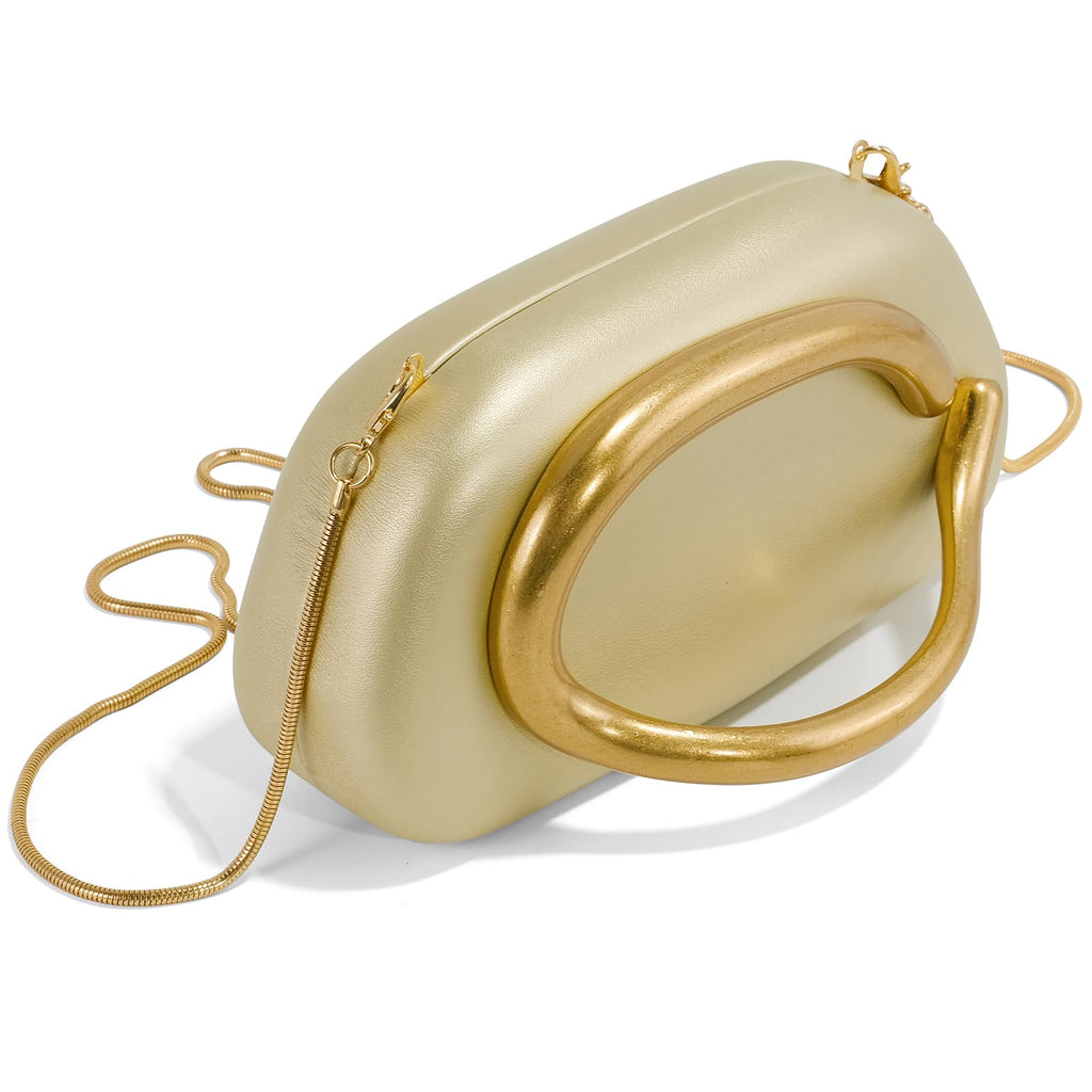 Clutch Purses for Women Formal, PU Leather/Marble Acrylic Evening Bags with Chain, Trendy Metal Handle Purses 2025