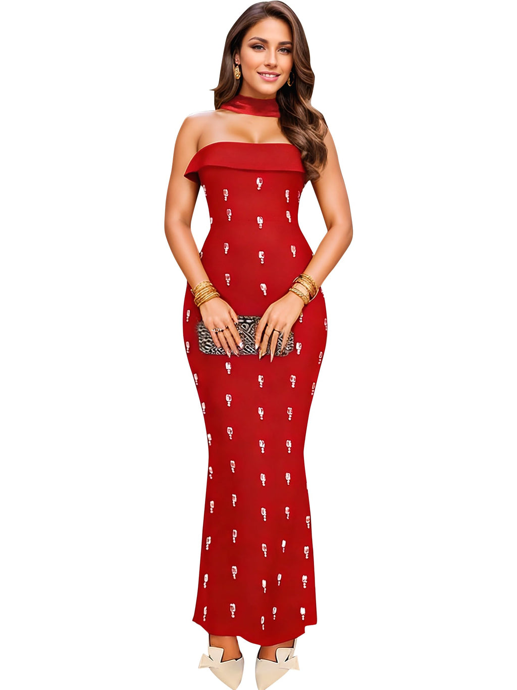 Figdaw Elegant Long Prom Dresses Sexy Evening Gowns for Women Formal Events 2025