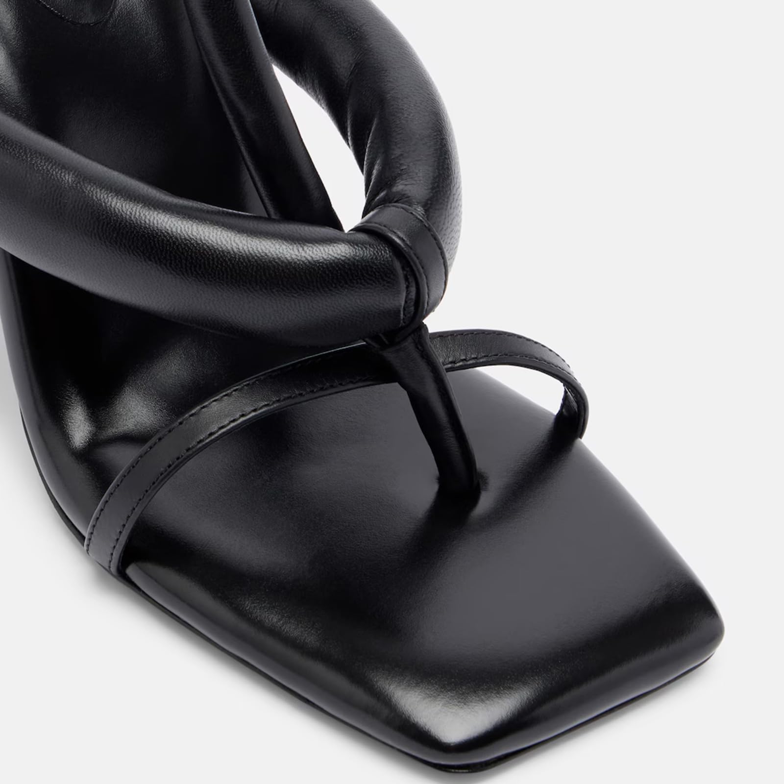 Stiletto Heeled Thong Sandals for Women Square Open Toe Padded Heels Ankle Buckle Summer Fashion Casual Sandals