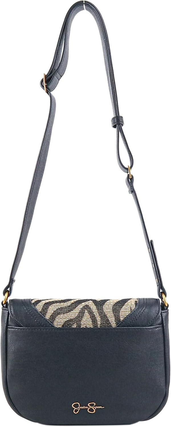 Jessica Simpson Women's Walton Saddle Crossbody Bag, Stylish Purse with Adjustable Strap & Pockets