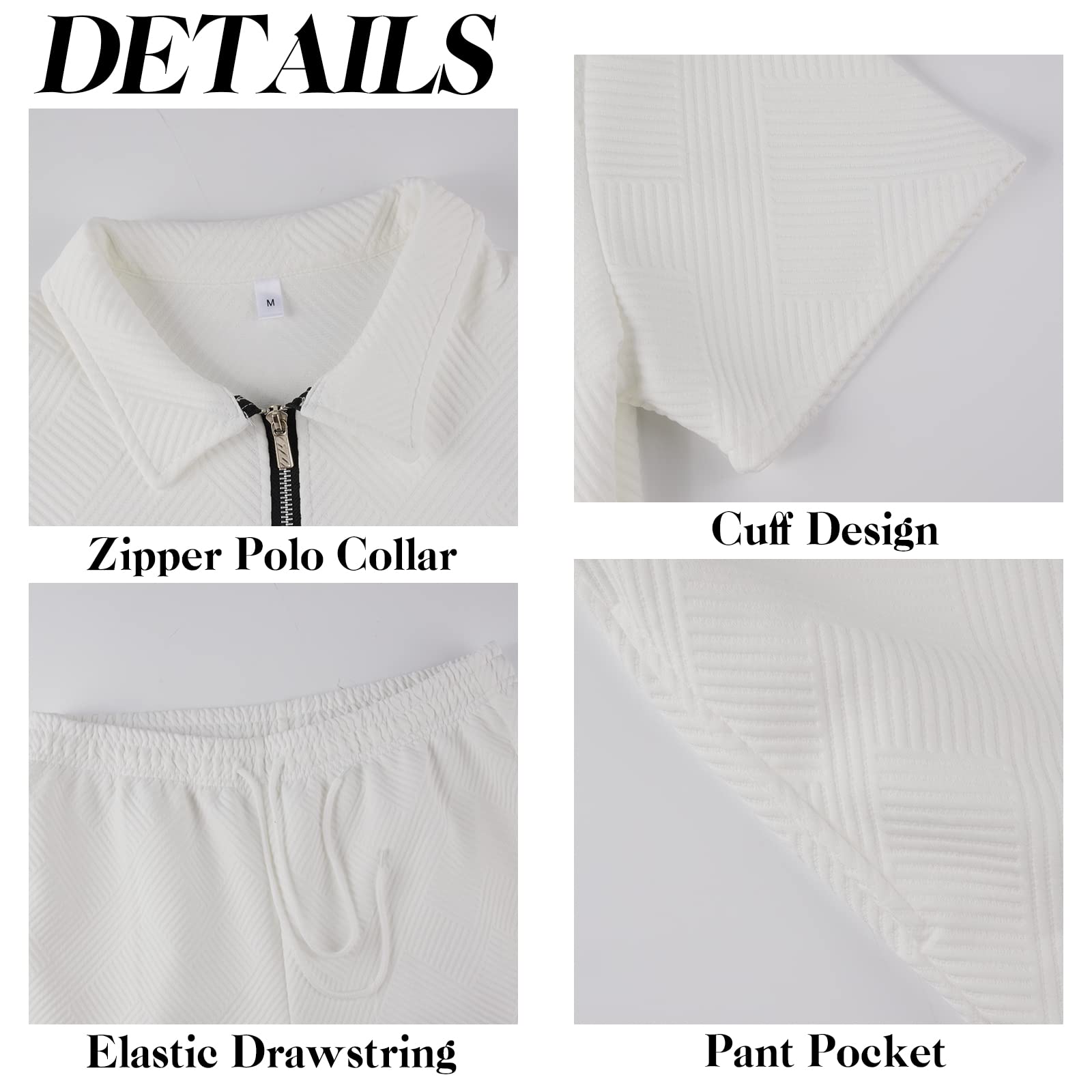 Aulemen Mens 2 Piece Zip Tracksuit Short Sleeve Set Summer Outfits for Men | Polo Shirt and Shorts Sets Activewear Short Set