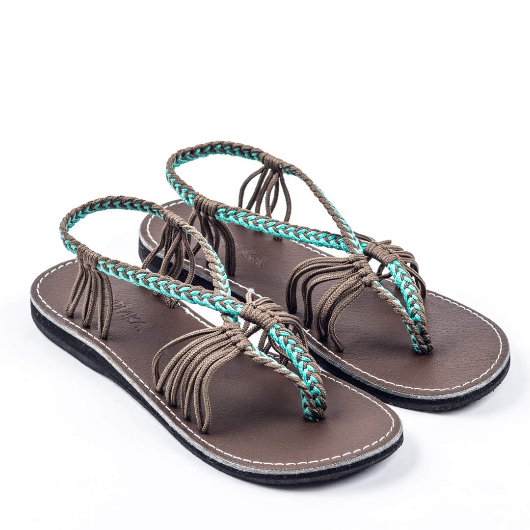 Plaka Seashell Comfortable Womens Sandals | Strappy Sandals for Women, Dressy Style Perfect for Beach Walk and Poolside