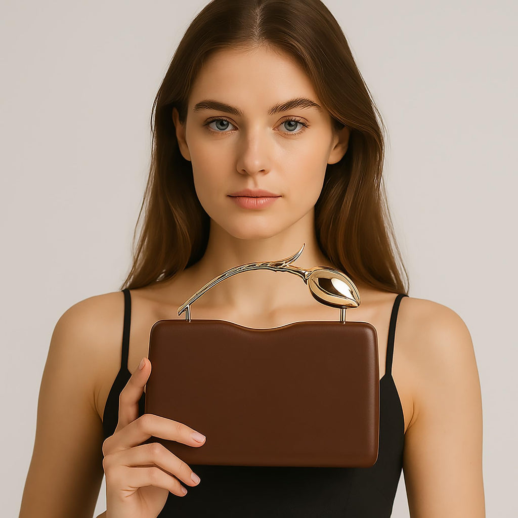 PU Leather Handbag Detachable Chain Crossbody Shoulder Evening Bag Clutch Purse for Women Formal Wedding Party Prom