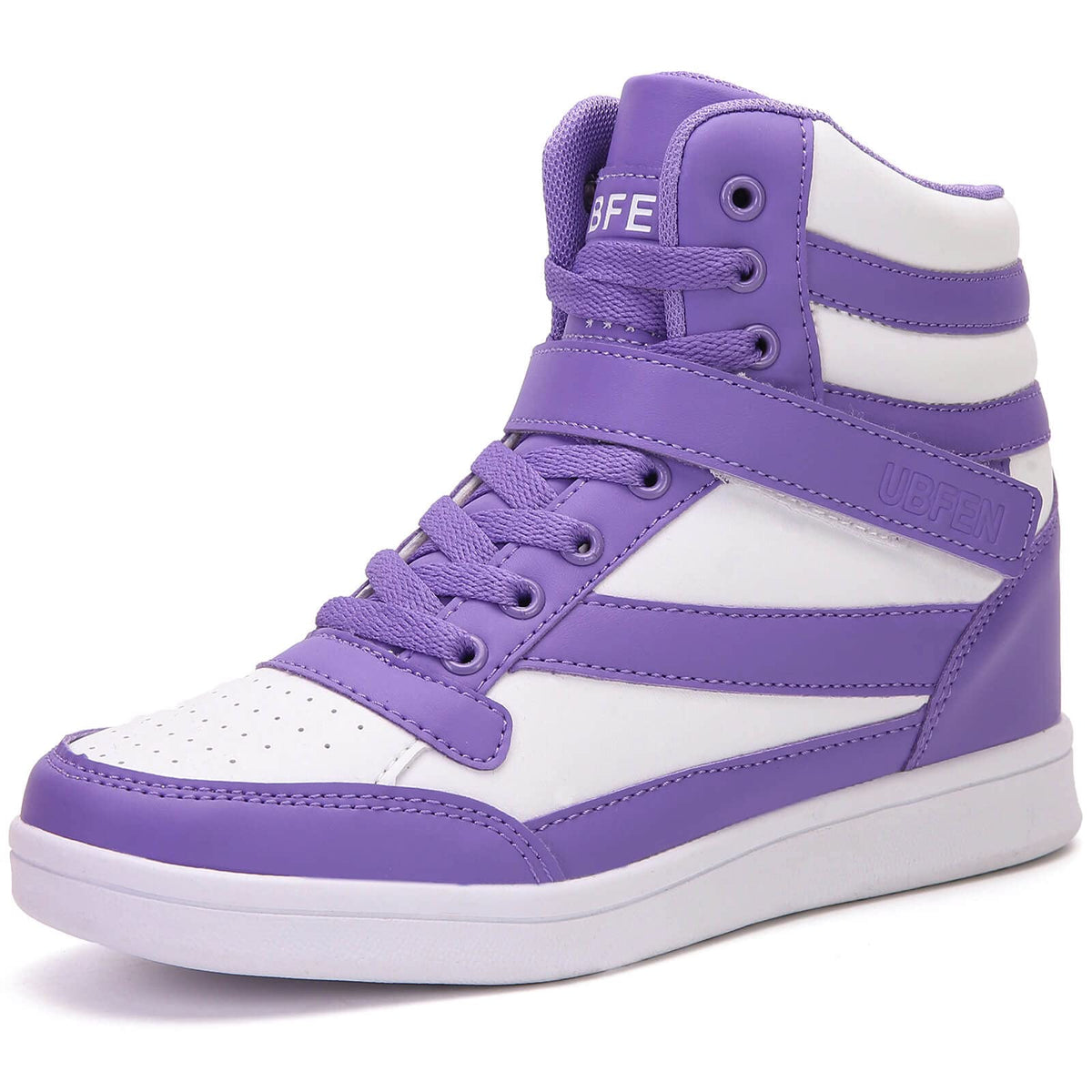 UBFEN Womens High Top Sneakers with Hidden Wedge Heel Ankle Support Boots | 2 Inch Height Increase, Retro Style, Comfortable, Platform, Suitable For Commuting, Shopping, Travel, Casual, Daily Wear