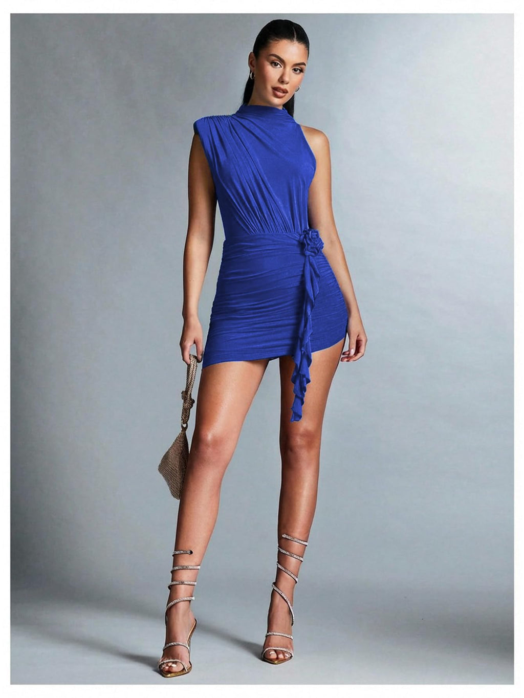 GORGLITTER Women's Asymmetrical Going Out Birthday Cocktail Prom Mini Dress | Green Bodycon Mini Dresses, Unique, Night Out Dress, Prom Party Dinner Outfits for Women,
