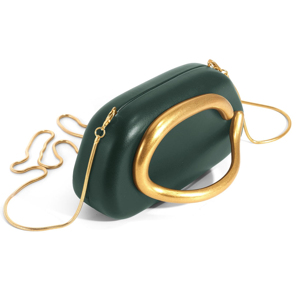 Clutch Purses for Women Formal, PU Leather/Marble Acrylic Evening Bags with Chain, Trendy Metal Handle Purses 2025