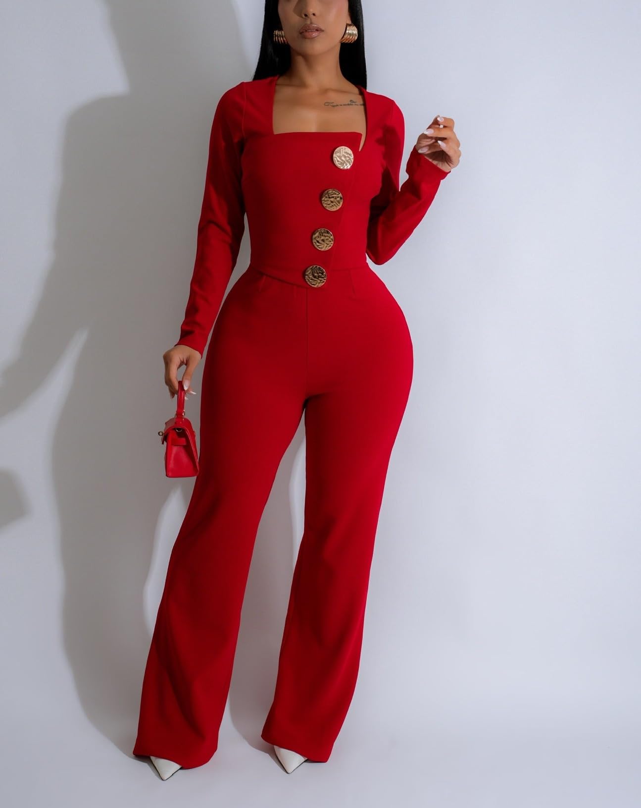 Elegant Jumpsuit for Women Dressy Sexy Plus Size Wide Leg Pant Suit One Piece Party Outfits