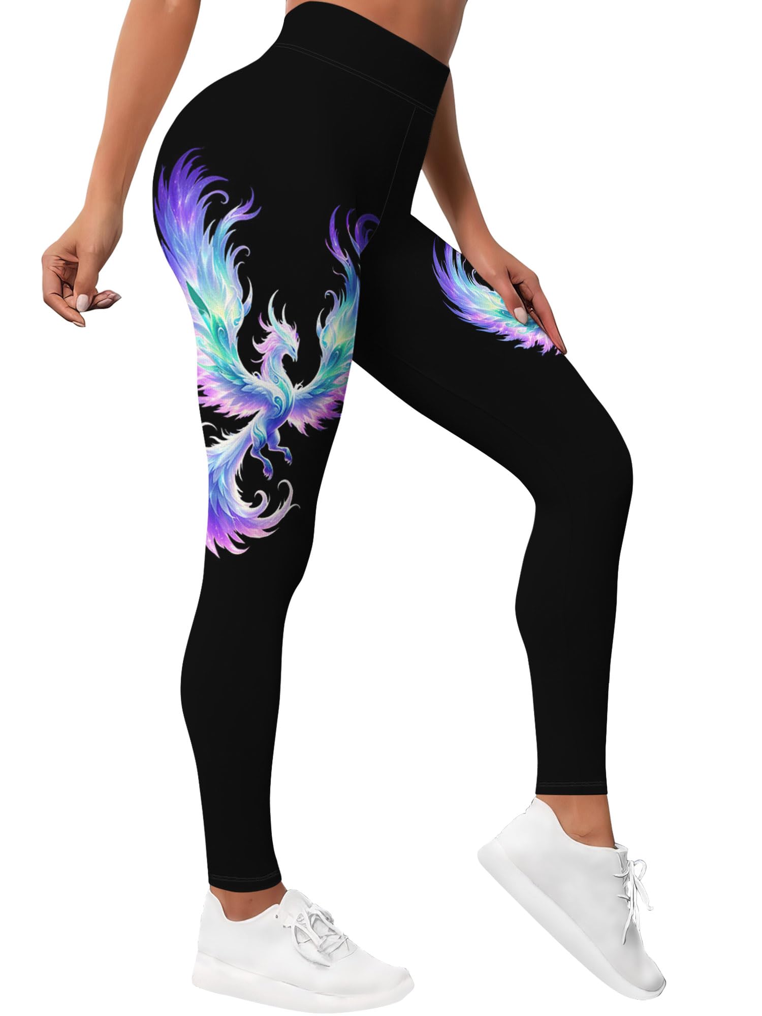 PAGYMO Printed Leggings for Women Crazy High Waisted Running Yoga Pants | Graphic print, cute crazy colorful pattern, high waisted leggings, athletic workout gym running yoga pants