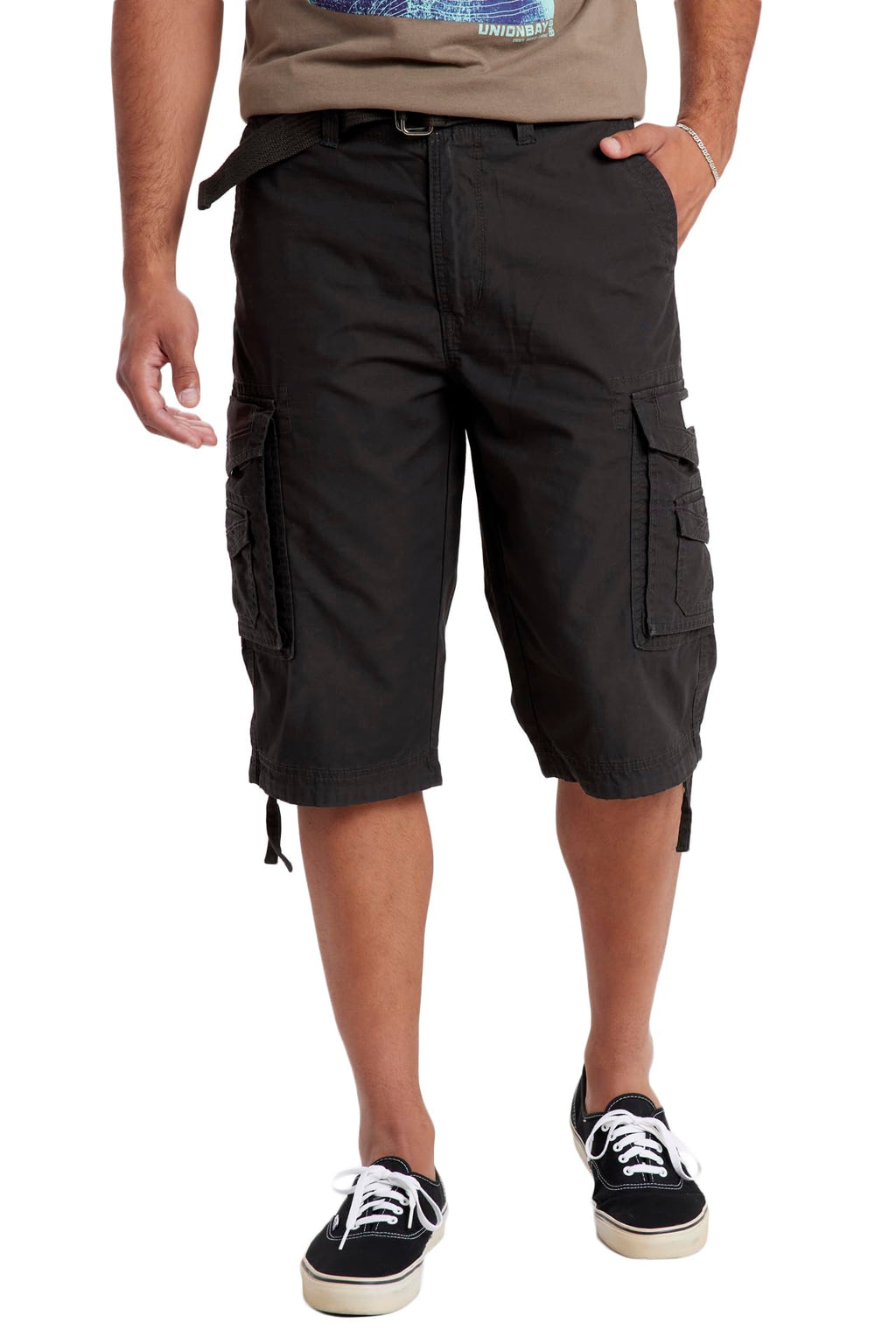 Unionbay Men's Cordova Belted Messenger Cargo Short - Reg and Big and Tall Sizes