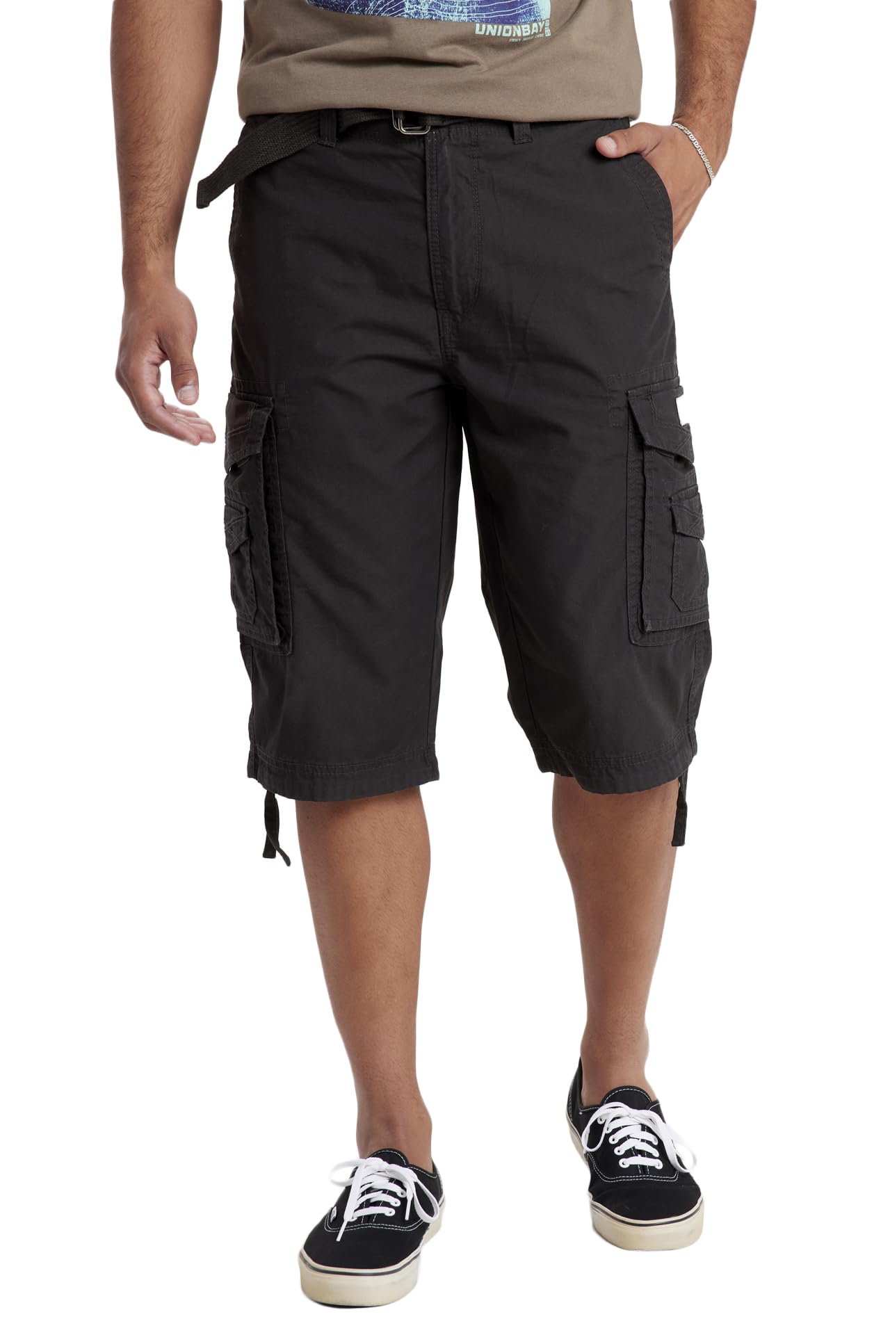 Unionbay Men's Cordova Belted Messenger Cargo Short - Reg and Big and Tall Sizes