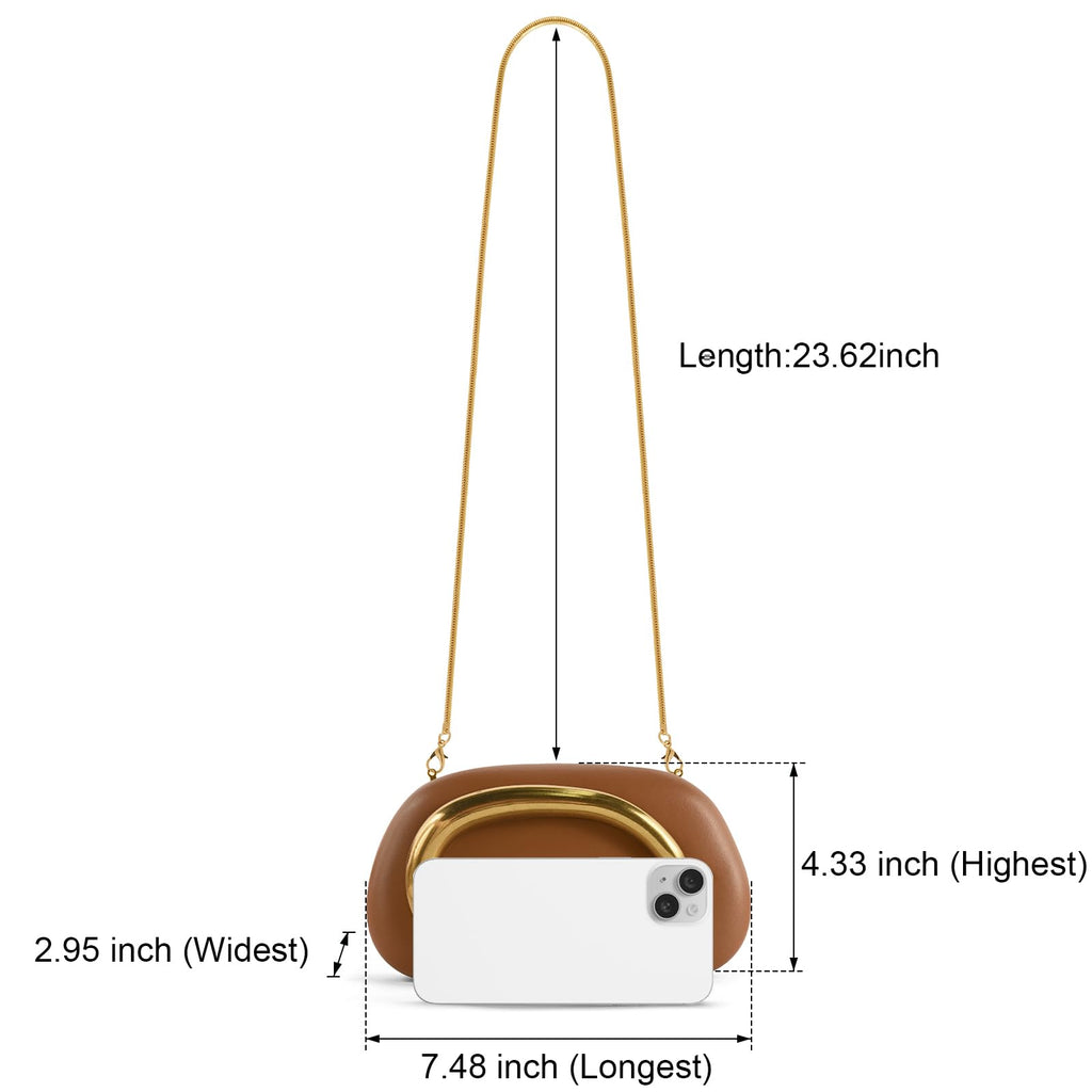 Clutch Purses for Women Formal, PU Leather/Marble Acrylic Evening Bags with Chain, Trendy Metal Handle Purses 2025