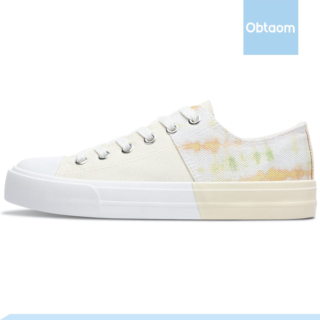 Obtaom Unisex Canvas Shoes Low Top Fashion Sneakers Slip on Walking Shoe